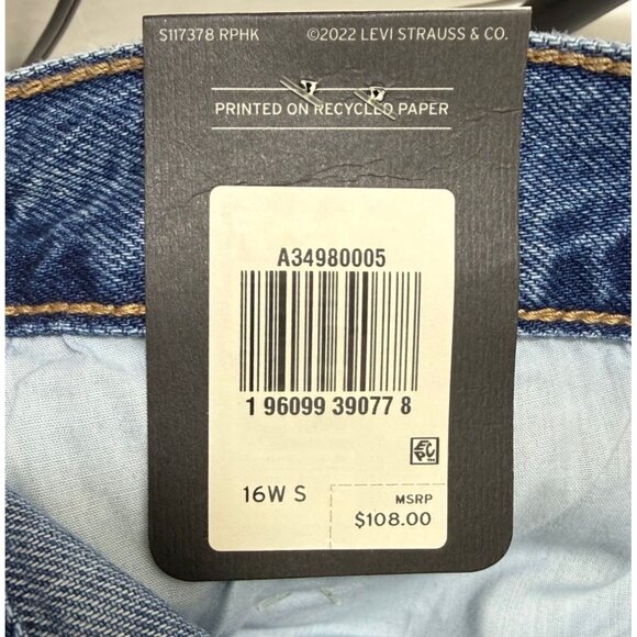 Levi's Womens High Rise Baggy Dad Straight Ankle Length Jeans PLus sz 16 W New - Picture 6 of 11